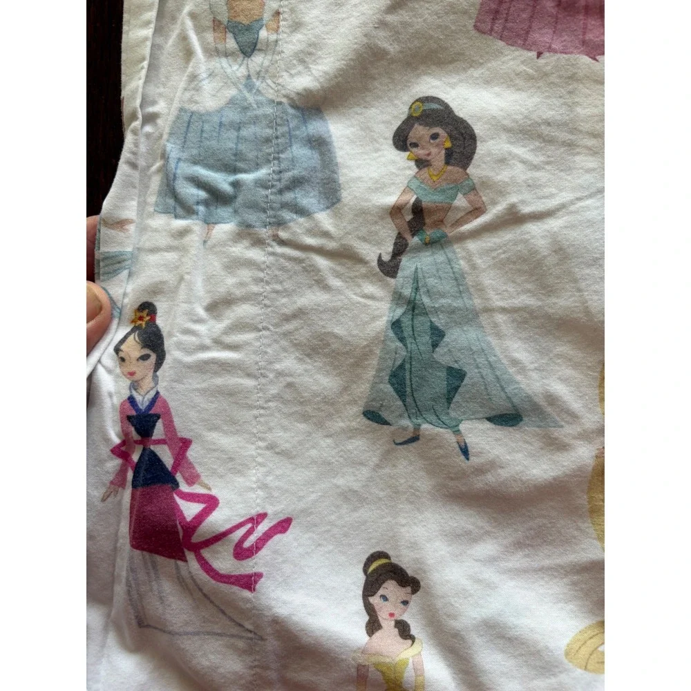 Pottery Barn Kids Disney Princess Sheet Set Full 4 Pillowcases Organic Retired